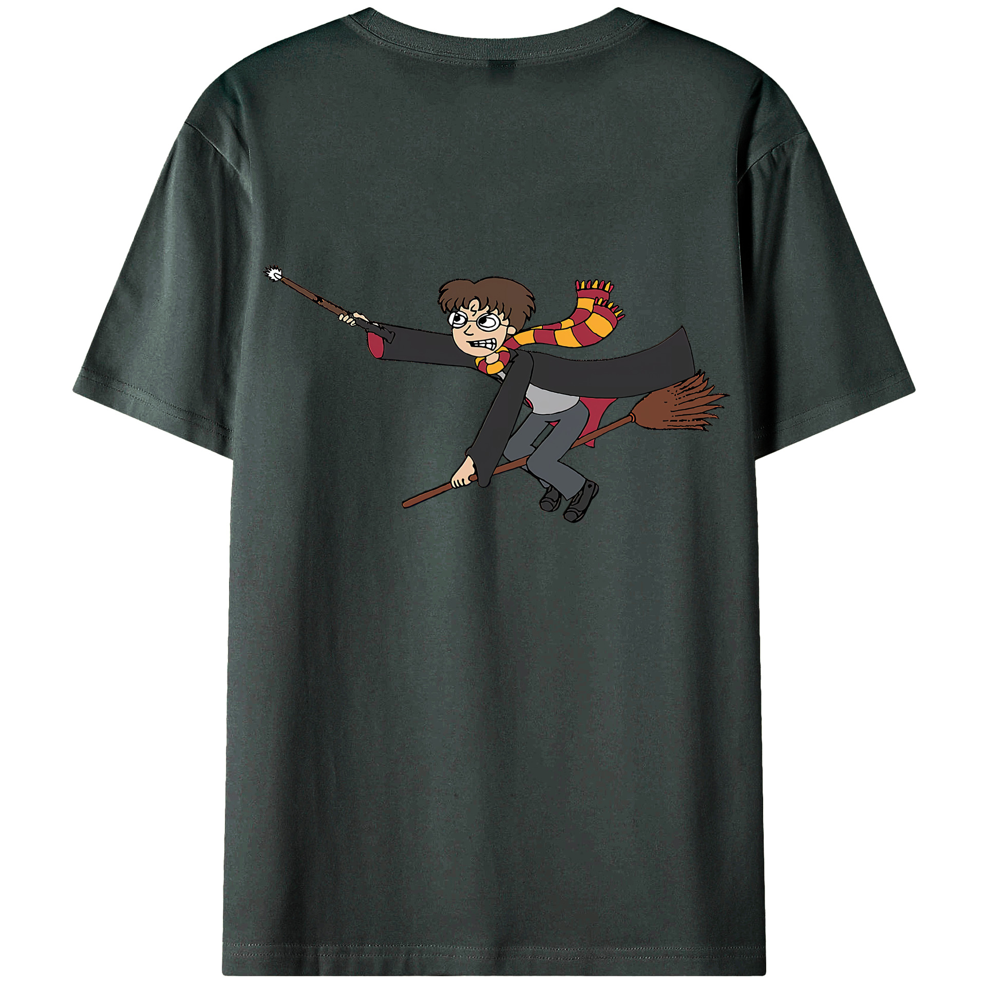 （画像用） Harry Potter ハリー・ポッターシリーズ 綿100％ メンズ半袖Tシャツ（バックプリント） 通気性